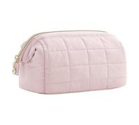 Travel Bag, Quilted Cosmetic Pouch, Toiletry Organizer, Sturdy Enhances Organization Easy to Use Versatile for Women and Girls, 9.06x5.91x4.53 Inches, Down Silk Cotton