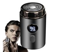 Travel Beard Shaver - Smart Display Razor, Compact Hair Trimmer | Dispositivo Di Toelettatura Facciale Ricaricabile Per Uomini, Strumento Di Rasatura Del Viso Portatile Per Papà, Marito, Fidanzato, Me
