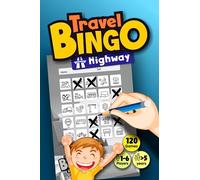 TRAVEL BINGO "Highway": car activity for children and kids from 8 years - play alone or together on any trip, ride and roadtrip