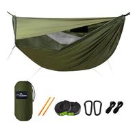 Travel Bird Amaca da Campeggio con Zanzariera e Parasole, Amaca con Zanzariera in Spalla con Cinghie per Alberi in Corda di Cresta, Amache Ultraleggera Portatili per Esterni, Escursionismo, Viaggi