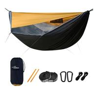 Travel Bird Amaca da Campeggio con Zanzariera e Parasole, Amaca con Zanzariera in Spalla con Cinghie per Alberi in Corda di Cresta, Amache Ultraleggera Portatili per Esterni, Escursionismo, Viaggi