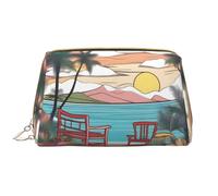 Travel Bliss - Trousse portatile in pelle per cosmetici, articoli da toeletta e oggetti essenziali quotidiani, bianco, Taglia unica