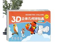 Travel Board Game - Educational Jigsaw Puzzle Toys | Geometric Shape Collage Crafting Kit For Kindergarten School Nursery Birthday Christmas Kids Boys Girls Adults