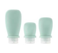 Travel Bottles, Squeeze Tubes, Leak Proof Refillable Set, 3 Piece Silicone Containers for Shampoo, Conditioner, Body Lotion, Bath Soap, Shower Gel, Compact Cosmetic Accessories Trips & Daily Use