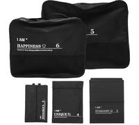 Travel Box Set da Viaggio, Borsa per Indumenti da Viaggio | Poliestere Nero, Organizer Borse Viaggio Multiuso, Buste per Indumenti da Viaggio, per Casa e Storage