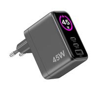 TRAVEL CELLY NERO TECNOLOGIA GAN 45W CON DUE PORTE USB-C, UNA PO TCSCREEN2C1A45W