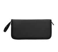 Travel Cosmetic Bag, Cosmetic Brush Pouch, Canvas Makeup Bag, Sturdy Canvas Material, Multifunctional Cosmetic Organizer, For Trips, Commutes, 11.22x5.51x1.97 Inches, Black