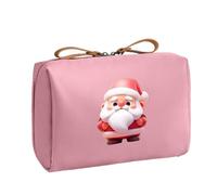 Travel Cosmetic Bag, Makeup Organizer, Portable Cosmetic Pouch, Nylon Makeup Bag, Christmas Beauty Bag, Compact Lightweight Cosmetic Case, Festive Travel Accessories, Cute Cosmetic Purse