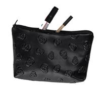 Travel Cosmetic Bag | PU Leather Waterproof Skull Makeup Pouch | Zippered S