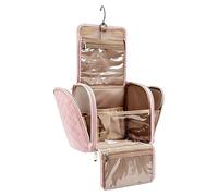 Travel Cosmetics Pouch - Toiletry Bag 28cm, Hangable Makeup Organizer, Spacious Nylon Storage | Vacation Hotel Bathroom Gym Shower Airplane Carry On Luggage Suitcase Outdoor Camping Women Men Essentia