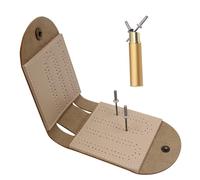 Travel Cribbage Board in cuoio-gioco di cribbage pieghevole a 2 tracce con pioli di metallo e spazio di archiviazione- per l'intrattenimento in movimento, le riunioni di famiglia e le celebraz