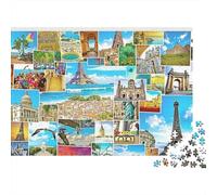 Travel Destinations 1000 Pezzi Cartone Spesso Puzzle Premium Per Adulti Difficile Sfidante Gioco 70x50cm/1000pcs