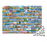 Travel Destinations Jigsaw Puzzle Impossible 1000Pcs Interesting Decorazione Per La Casa. Rilassamento E Intelligence Per Adulti E Ragazzi Da 14 Anni 52x38cm/1000pcs