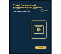 Travel Documents & Emergency Info Organizer: Large Print Home & Family Binder for Passports, Copies, Contacts, Itineraries & Notes