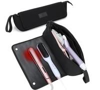 Travel Essentials, borsa per attrezzi in neoprene con tappetino ignifugo per piastre o arricciacapelli, accessori per piastre, regalo per donne, mamma, figlia, sorella, amica, per compleanno