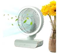 Travel Fan Portable - 5 Speed Oscillating Handheld-Fan, Remote Control Air Cooler | Rechargeable 2000mAh Personal Ventilator Device, Compact Travel Gadget for Men Women Outdoor Indoor Use