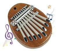 Travel Finger 8 Key Thumb Pianoforte, Mbira Wooden, Small Strument