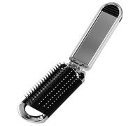 Travel Hair Brush - 2-in-1 Folding Pocket Pocket Small Comb | Foldable Hair Massage Detangling Brush With Mirror | Portable Compact Hairbrush For Gym, School, Outdoor, Women