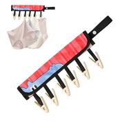 Travel Hangers Foldable - Compact Clothes Hanger | Underwear Drying Rack With 6 Clips For Socks Underwear Towels Travel Cruise Laundry Hotel Camping Business Trip Bathroom Apartment Dormitory