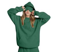Travel Hoodie with Eye Mask Built in, Travel Hoodie with Eye Cover Hidden Pockets, Sizes from S~6XL (Green,L)