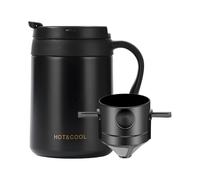 Travel Insulated Coffee Mug, Leak-Proof Thermal Cup, Reusable Double-Wall Vacuum Bottle, Portable Drinkware Container for Camping, Car, Cafe, Commuting, Workplace, Outdoor Beverage Use