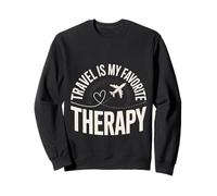 Travel Is My Favorite Therapy Escape Traveler Vacation - Felpa