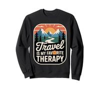 Travel Is My Favorite Therapy Escape Traveler Vacation Felpa