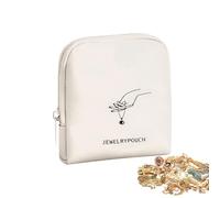 Travel Jewelry Case, Compact Accessory Box, 4.92x4.92x1.18 Inches Storage Organizer, Multi Compartment Container, Portable Trinket Holder, Outdoor Accessories for Earrings, Bracelets, and Necklaces