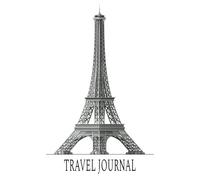 Travel Journal: Eiffel Tower, Paperback - Notebook, Blank, By Rule of Three - Zen Books Edition