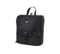 Travel Kit, elegante borsa da viaggio con scomparto extra sul fondo, da appendere, con molti scomparti, per viaggi e campeggio, 25 x 24 x 11 cm, nero, 25x24x11 cm, Kit da viaggio