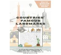 Travel Landmarks Word Puzzle: 50 Large Print Puzzles with Complete Solutions to Challenge Your Knowledge and Boost Focus