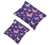 Travel Light: 2 pezzi Art Butterfly-1082 Shrapnel Bag - Rossetto e piccoli oggetti, Multicolore, A：7.1x5.8in/18x14.8cm，B:4.7x4.5in/12x11.5cm