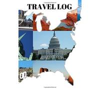 Travel Log: USA Map | Ruled Travellers Notebook, Books, Scrapbook, Planner, Keepsake, Log, Memories | Destination Checklist | Medium 7"x10" Softback: Volume 6