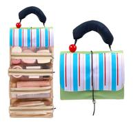 Travel Makeup Bag, Foldable Traveling Toiletry Bag, Waterproof Roll Up Cosmetic Organizer, 9,06 x 6,69 x 2,76 pollici, Ideal for Men, Girls, Bathroom, and Organization, Borsa pieghevole verde, Se