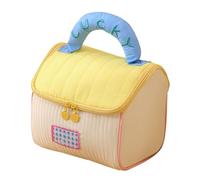 Travel Makeup Bag, House Shaped Toiletry Pouch, Lightweight Cosmetics Shower Organizer, Shampoo and Essentials for Home Business Trips, 7,09 x 7,09 x 5,91 pollici, giallo, Se référer au descriptif