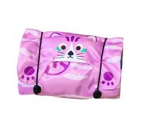 Travel Makeup Bag - Large Foldable Cosmetic Organizer for Space-Saving Storage, Vacation Convenience with Multi-Compartment Function, Toiletry Pouch for Bathroom Hotel Packing, Waterproof Pink