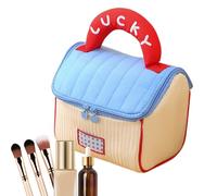 Travel Makeup Bag, Portable Toiletry Organizer, House Shaped Cosmetic Pouch, Waterproof Storage Case, Lightweight Makeup Holder for Business Trips and Home Use, 1 pezzo, blu, Se référer au descriptif