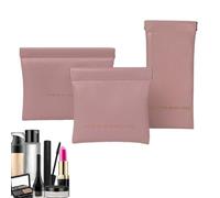 Travel Makeup Bag, Pu Leather Makeup Pouch, Self-Closing Cosmetic Organizer, Portable Makeup Bag, Multifunctional Makeup Pouch, Cosmetic Accessories Organizer, Makeup Organizer for Women