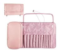Travel Makeup Brush Organizer - Roll Up Case Holder, Makeup Brush Rolling Case, Waterproof Portable Roll Up Brush Storage Bag, Travel Makeup Brush Case, Cosmetic Bag Organizers For Travel Can Hold Man