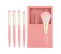 Travel Makeup Brush Set, Portable Cosmetic Brushes, Complete Function Kit, Includes Case with Mirror, 11 x 7,5 cm, Ideal for Foundation, Powder, Concealer, Eye Shadow Application
