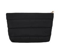 Travel Makeup Organizer, Quilted Cosmetic Case, Everyday Makeup Bag, Versatile Makeup Clutch, Compact Quilted Bag, Makeup Storage Solution, Cotton Quilted Clutch, Travel-Friendly Makeup Bag, Chic Make