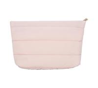 Travel Makeup Organizer, Quilted Cosmetic Case, Everyday Makeup Bag, Versatile Makeup Clutch, Compact Quilted Bag, Makeup Storage Solution, Cotton Quilted Clutch, Travel-Friendly Makeup Bag, Chic Make