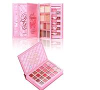 Travel Makeup Palette | Versatile Book-Style Makeup Eyeshadow,Matte Eyeshadow With Blush, Effortless Highlighter And 6 Lip Gloss - For Women, Girls, Travel, Beauty, Party, Daily, Stage