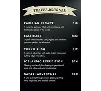 Travel Menu: Lined Travel Journal & Notebook for Foodies, Writers, and Cultural Explorers | Perfect for Culinary Travel, Restaurant Reviews, Food Memories, and Travel Reflections