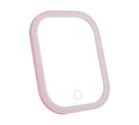 Travel Mirror with Light, Led Touch Control Folding Mirror, 15cm Beauty Tool with 3 Color Lighting, Makeup Accessory, Desk Vanity Gear with Portable Design, Women and Girls Use for Pocket Bag School