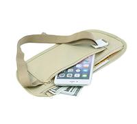 Travel Money Belt Hidden Wallet Passaporto in Denaro Busta in Cintura Slim Secret Secret Borse da Viaggio Pacchetto (Cachi)