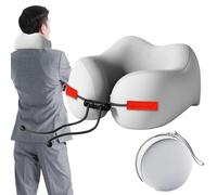 Travel Neck Pillow, Adults Sleeper Cushion, Breathable Support Pad, Adjustable Rope Design, Soft Ergonomic Shape, Ideal for Bed Recliner Chair Nursing Work Backpacking Hiking Camping Travel