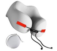 Travel Neck Pillow, Adults Sleeper for Driving, 9.06x9.84x5.31 Inches Breathable Neck Pillows with Adjustable Rope, Soft Support Cushion to Recliner Chair Bed Nursing Work Hiking Camping Travels