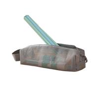 Travel Organizer, Compact Mesh Pouch, Lightweight Hygiene Kit, Water Resistant Lining, Breathable Compartments, Blue Color, Eccellente per Airport and Cruise Trips, grigio, Se référer au descriptif