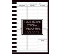 Travel Packing List for All Types of Trips: A5 Format | Vacation and Business Trip Planner | 110 Pages for Organizing Luggage, Essentials & Travel Notes